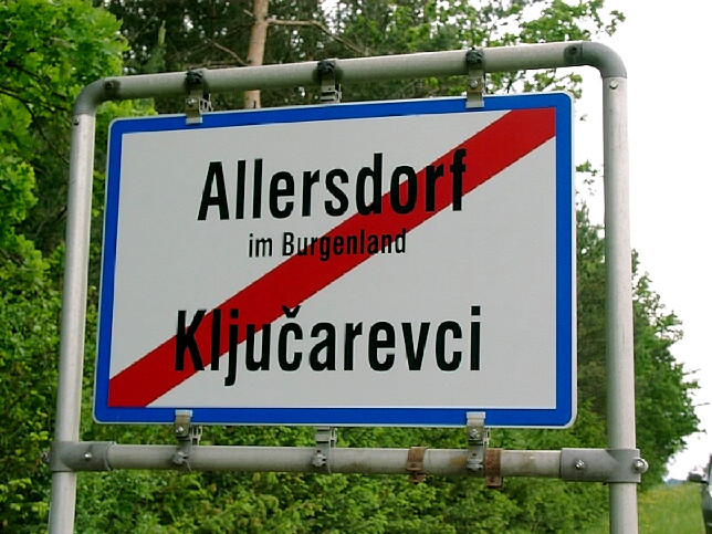 Allersdorf, Ortstafel