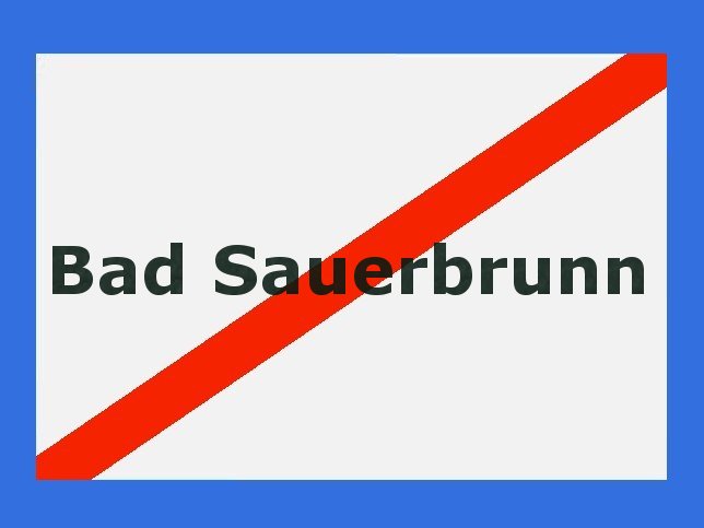 Bad Sauerbrunn, Ortstafel