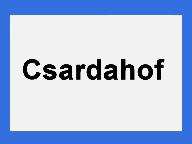 Csardahof, Ortstafel