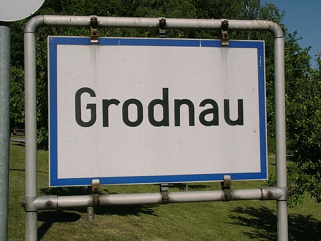 Grodnau, Ortstafel