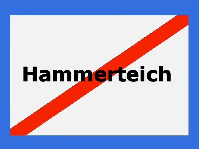 Hammerteich, Ortstafel