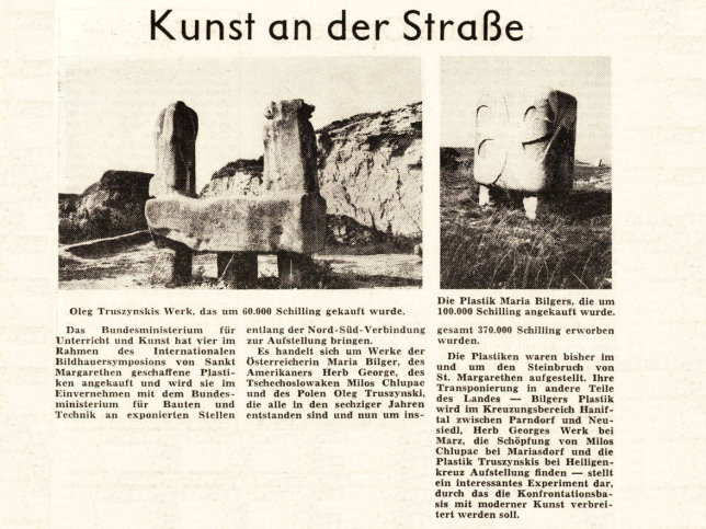 Heiligenkreuz, Skulptur an der B57