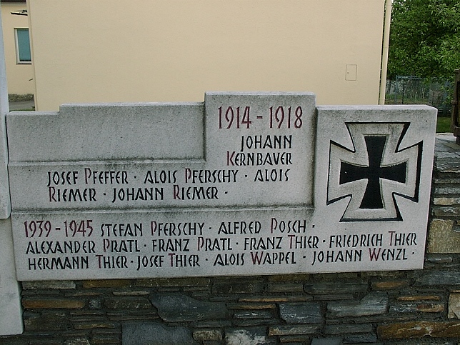 Kroisegg, Kriegerdenkmal