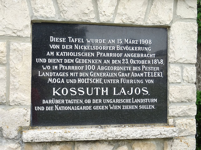 Nickelsdorf, Denkmal Kossuth Lajos