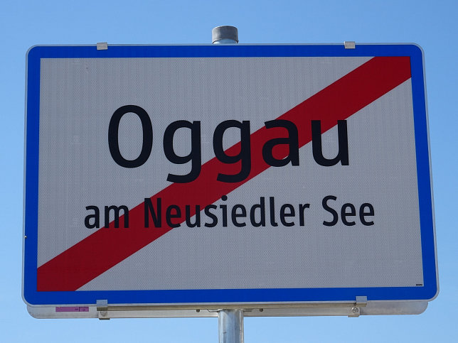 Oggau, Ortstafel-Ende