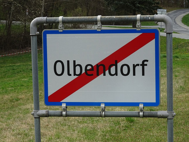 Olbendorf, Ortstafel