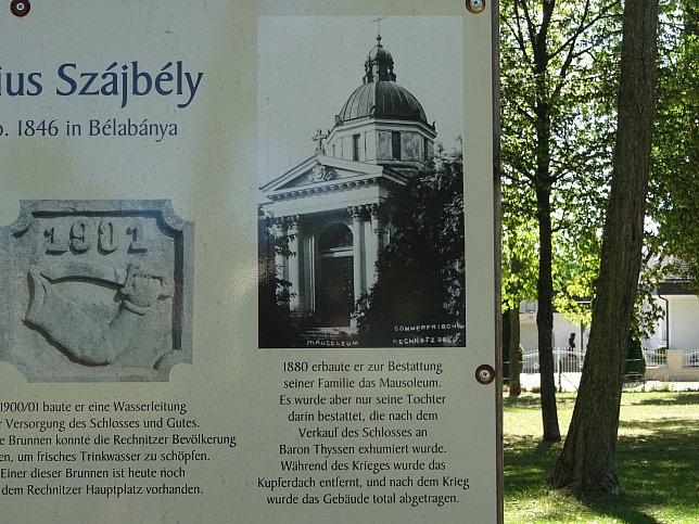 Rechnitz, Mausoleum Julius Sz�jb�ly