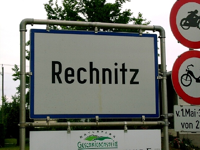 Rechnitz, Ortstafel