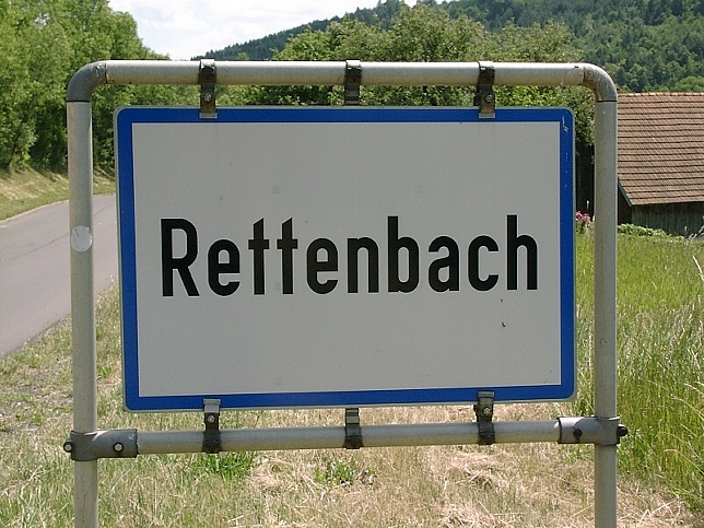 Rettenbach, Ortstafel