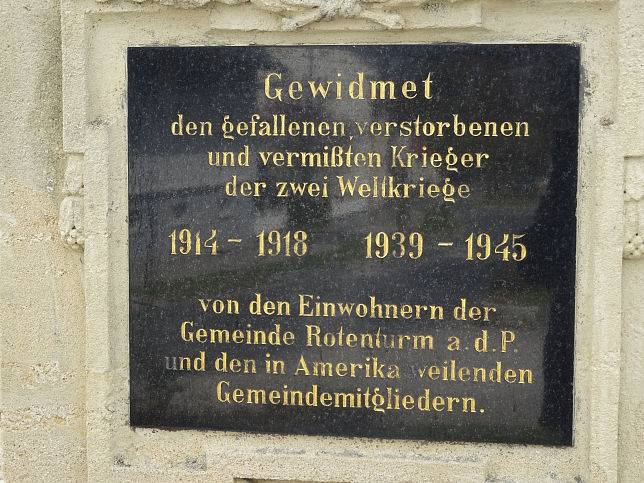 Rotenturm, Kriegerdenkmal