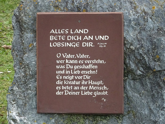 Spitzzicken, Gedenkstein 'Alles Land'