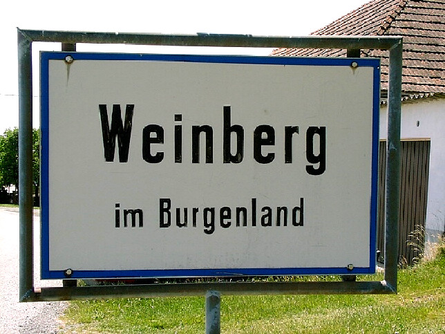 Weinberg im Bgld., Ortstafel