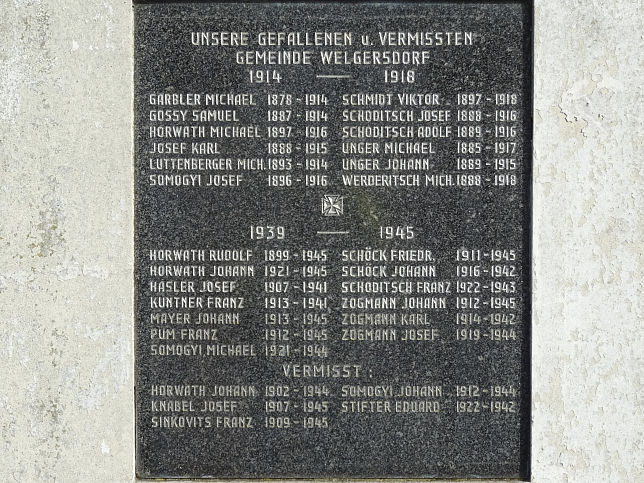 Welgersdorf, Kriegerdenkmal