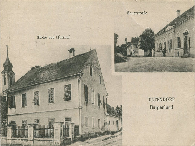 Eltendorf, Kirche, Pfarrhof und Hauptstraße