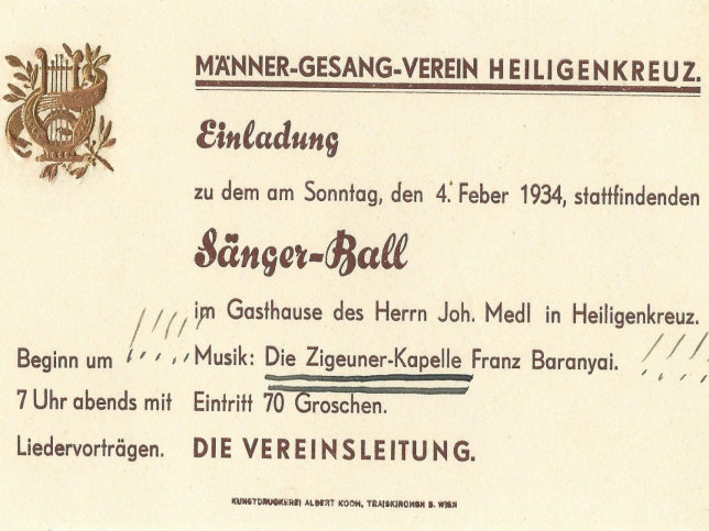 Heiligenkreuz, Sänger-Ball