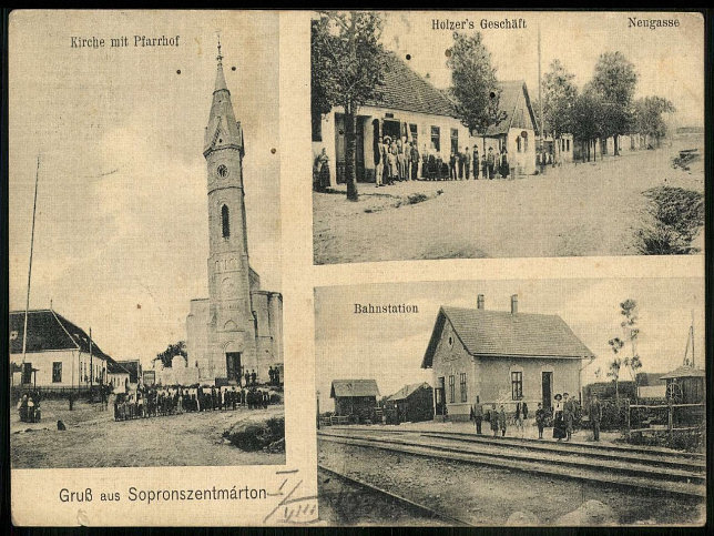 Markt St. Martin, Schule mit Pfarrhof, 1909