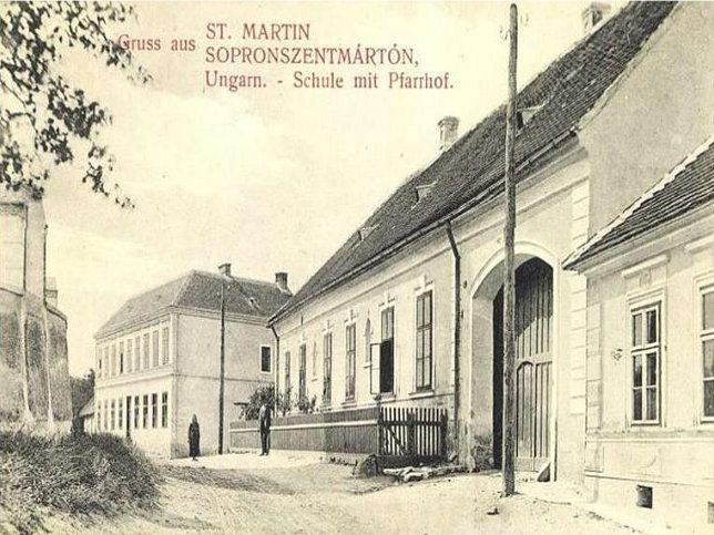 Markt St. Martin, Schule mit Pfarrhof, 1909