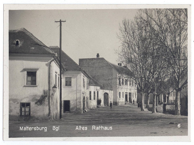 Mattersburg, Altes Rathaus, am 28.11.1929.