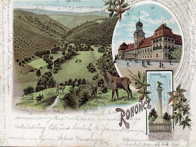 Rechnitz, Schloss und Freiheitssäule