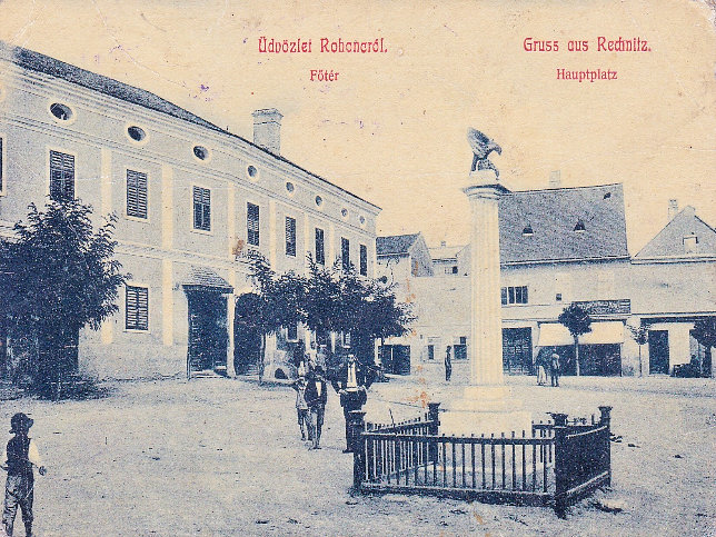 Rechnitz, Hauptplatz, um 1909