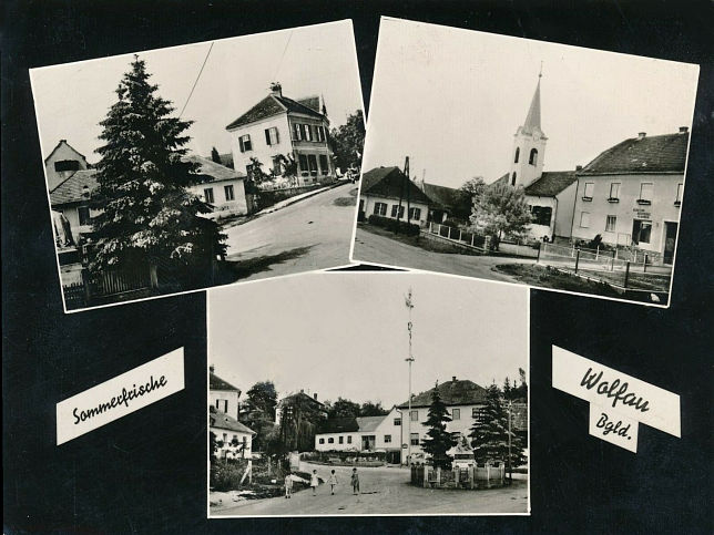 Wolfau, Kirche und Maibaum