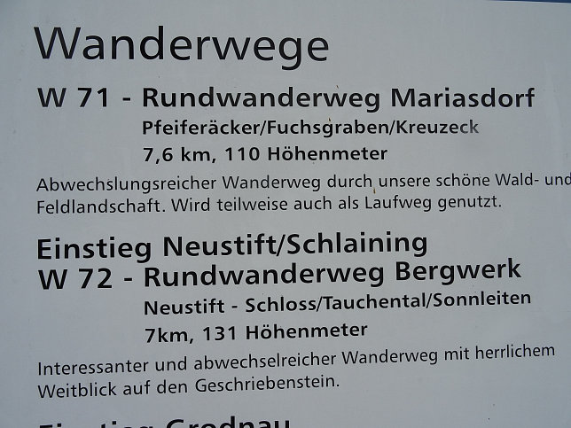 Mariasdorf - Rundwanderweg W71